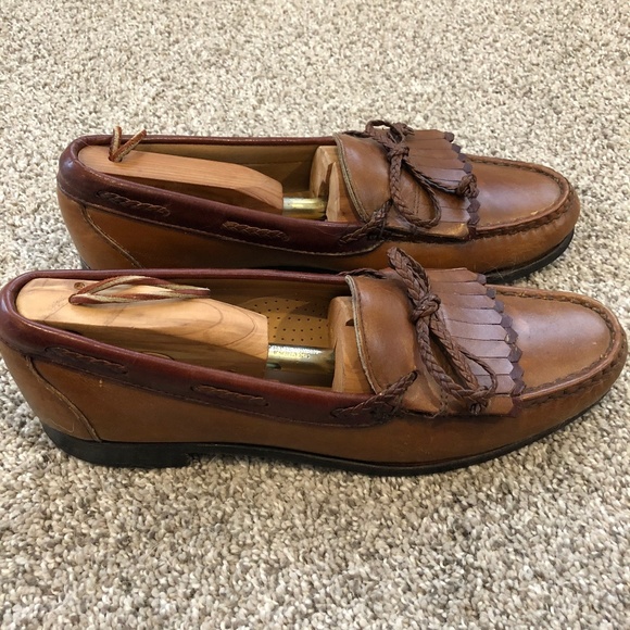 Allen Edmonds Woodstock Men Brown Leather Loafers - Picture 2 of 14
